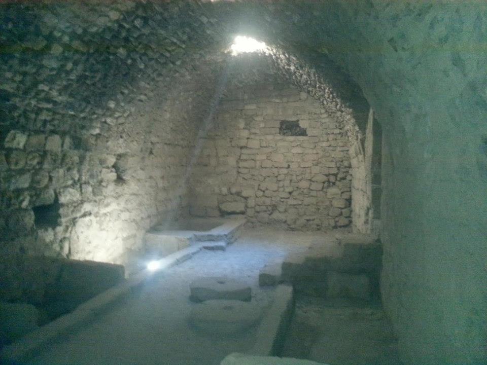 an interior room in a medieval Crusader castle